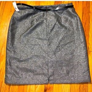 Worthington Silver and Black Skirt with Belt